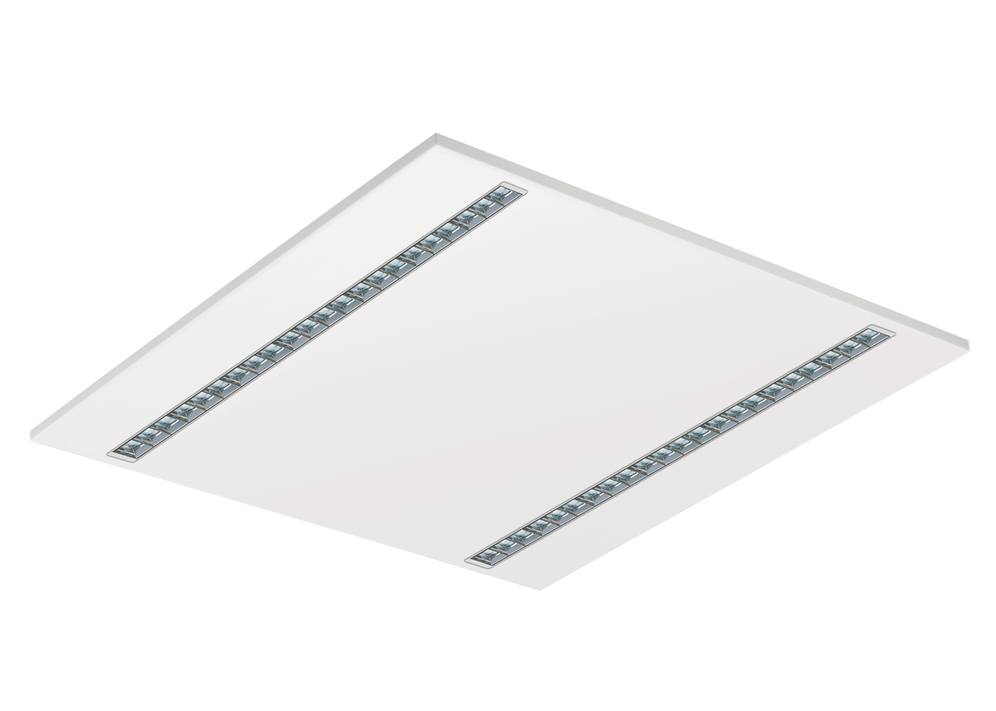 Quadratisches LED Panel NOVO click mit 2-facher Rasteroptik