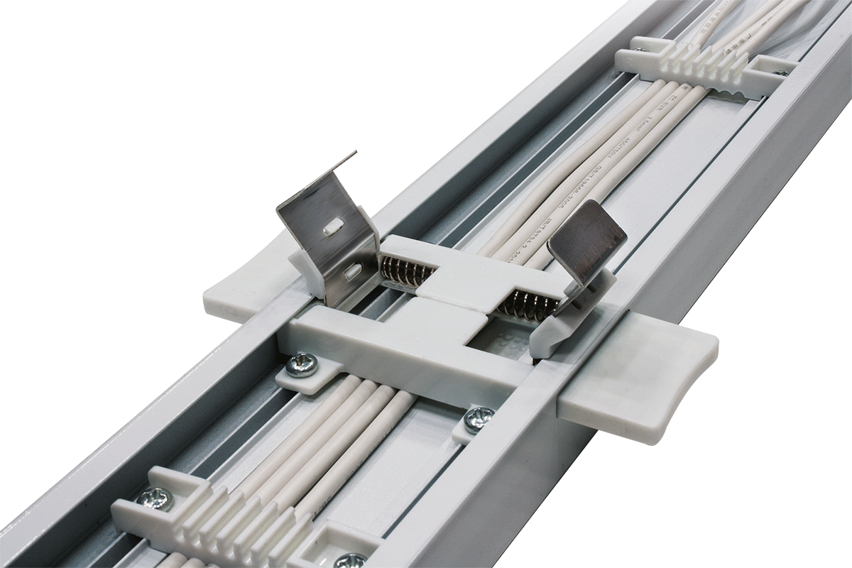 Rückseite LED Universal FLEXO mit seitlichen Federklemmen zum Eindrücken