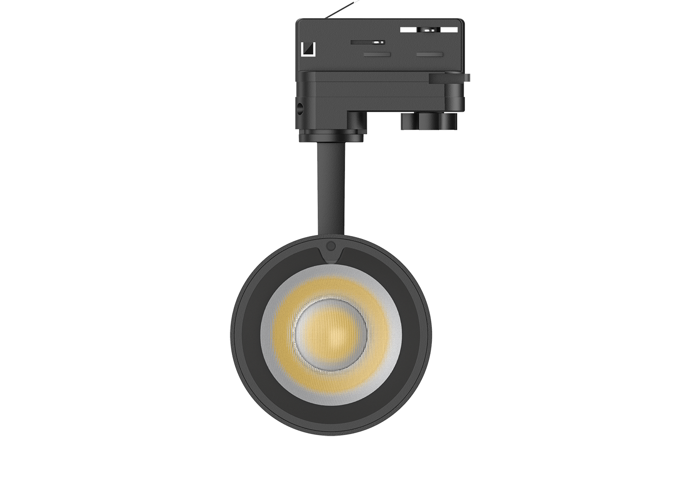 Frontalansicht LED Tracklight CAMELEO in schwarz