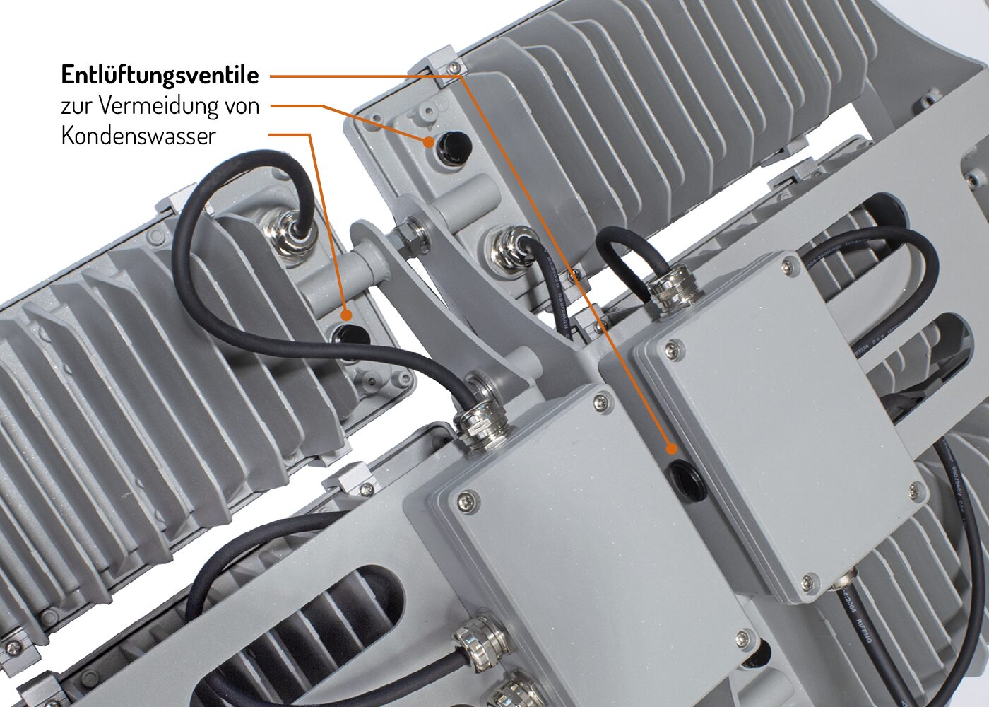 Entlüftungsventile des LED Universalstrahler AREON plus
