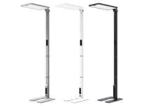 LED Bürostehleuchte STARIS, silbergrau, weiß und schwarz