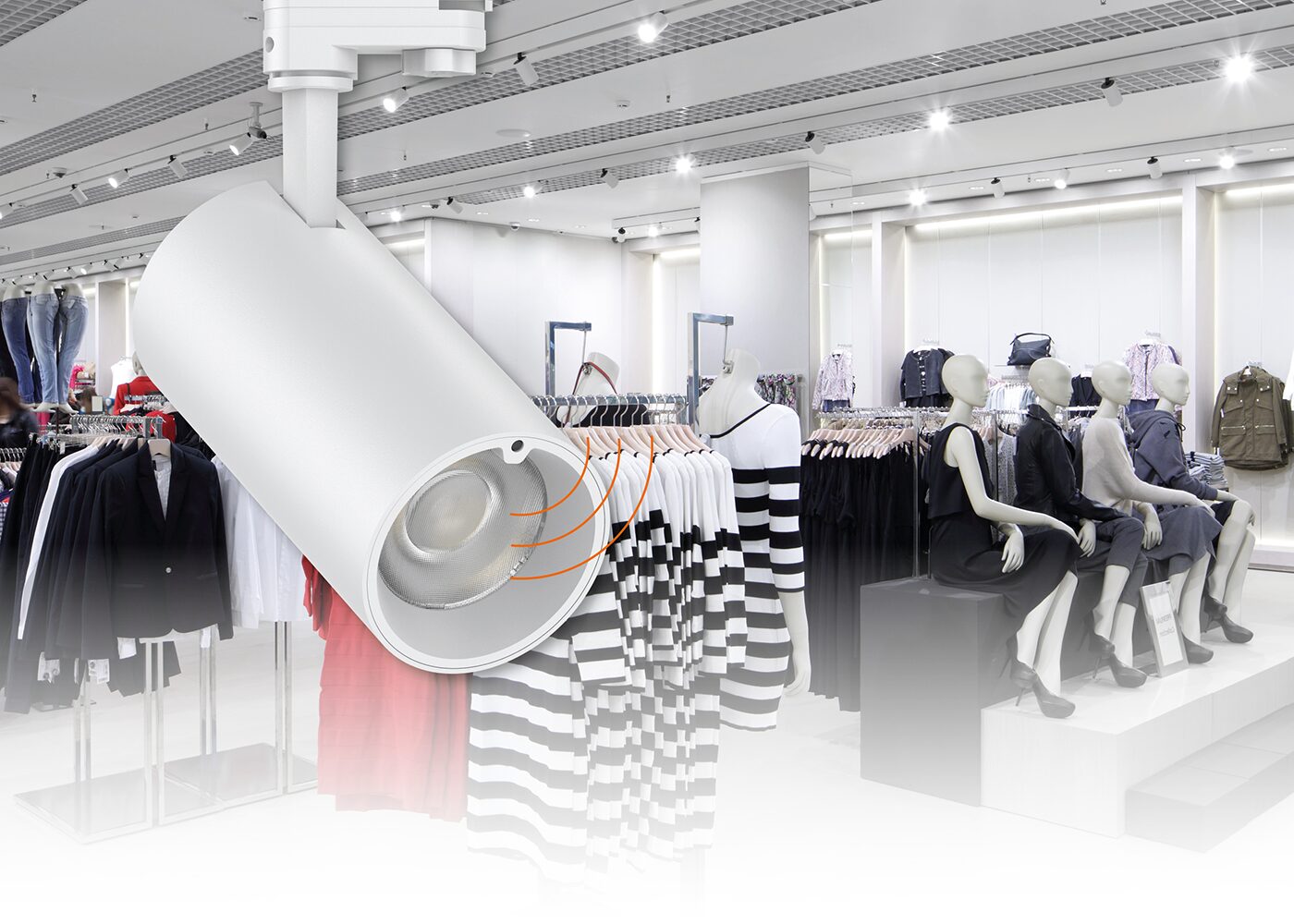 Shop-Beleuchtung LED Tracklight CAMELEO in weiß