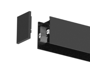 Endkappen LED Linearleuchte CENORA, schwarz