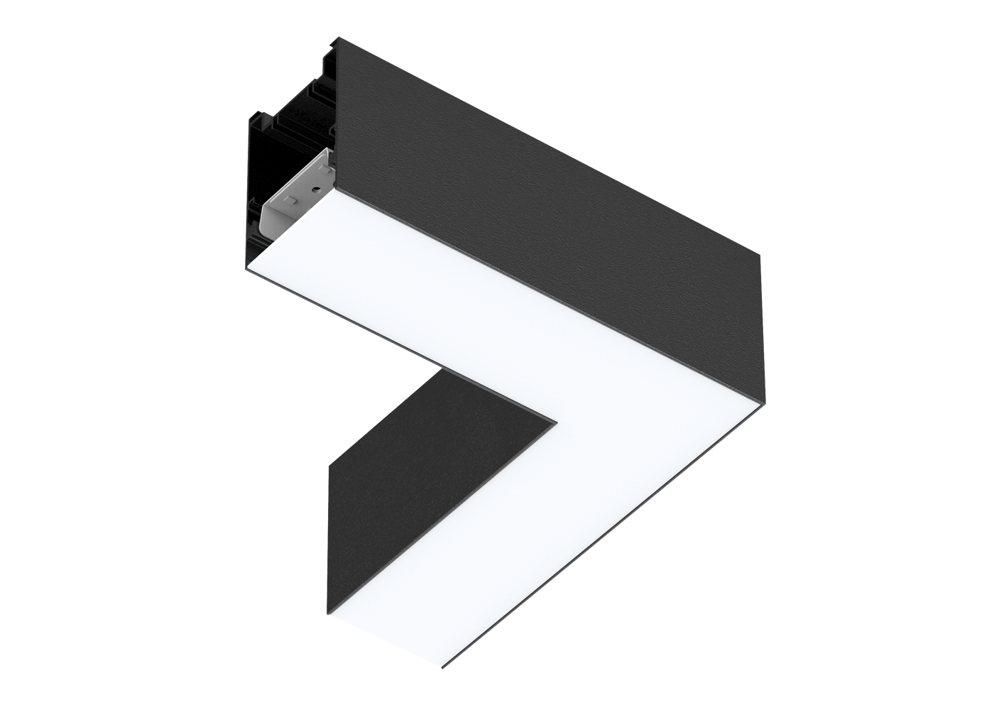 Beleuchteter L-Verbinder LED Linearleuchte CENORA, schwarz