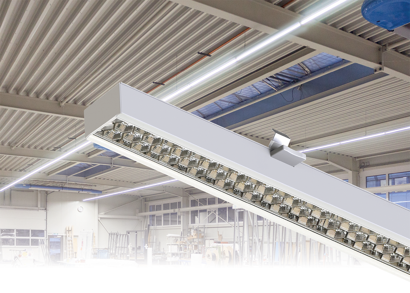 Anwendung Fensterproduktionshalle LED Universal FLEXO vision