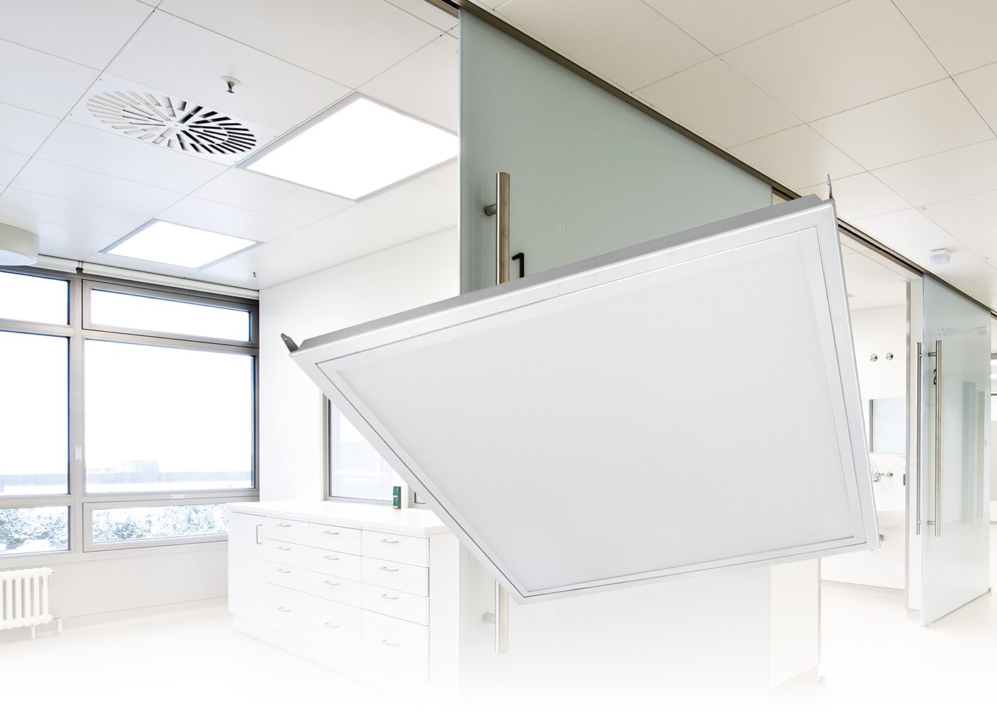 Anwendung Praxisräume LED Panel WINDOW dipling