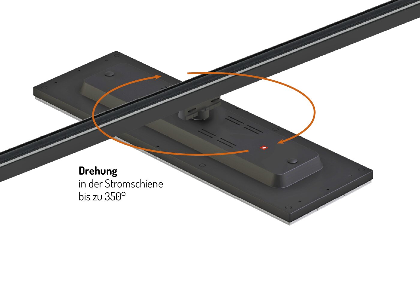 Drehbares Panel in der Schiene