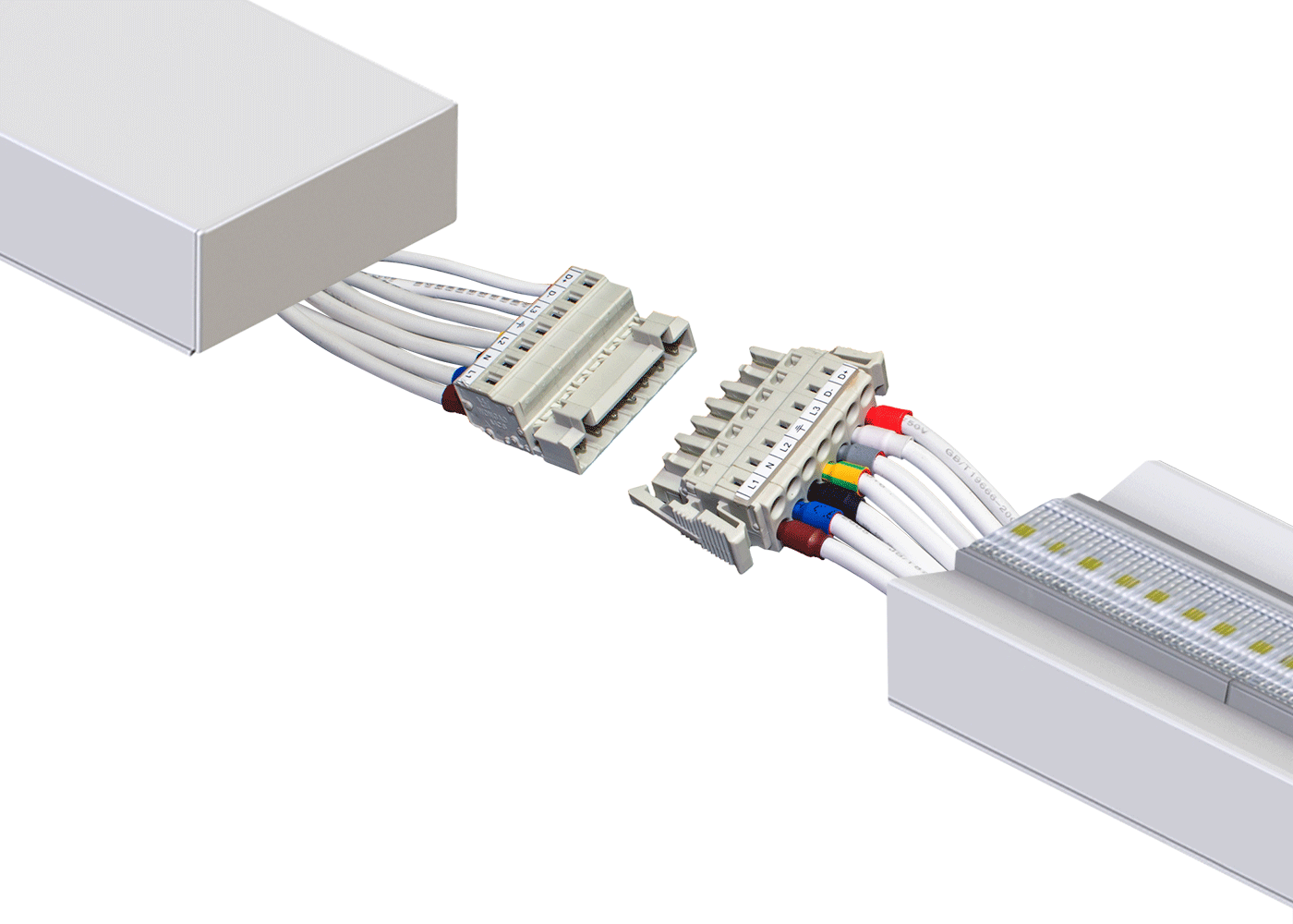 Zwei gegenüberliegende Steckverbinder am Sensor-Modul FLEXO smart und FLEXO modul