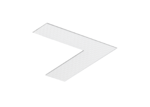 Prismatische Abdeckung für den L-Verbinder der LED Linearleuchte CENORA