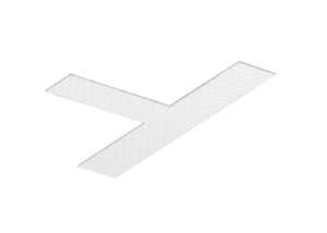 Prismatische Abdeckung für den T-Verbinder der LED Linearleuchte CENORA