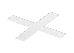 Prismatische Abdeckung für den X-Verbinder der LED Linearleuchte CENORA