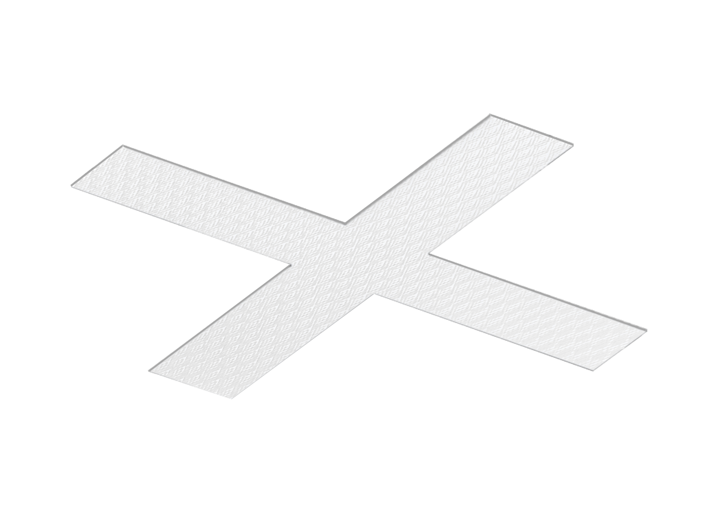 Prismatische Abdeckung für den X-Verbinder der LED Linearleuchte CENORA