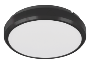 Seitliche Ansicht LED Wand- und Deckenleuchte MONOVA, schwarz