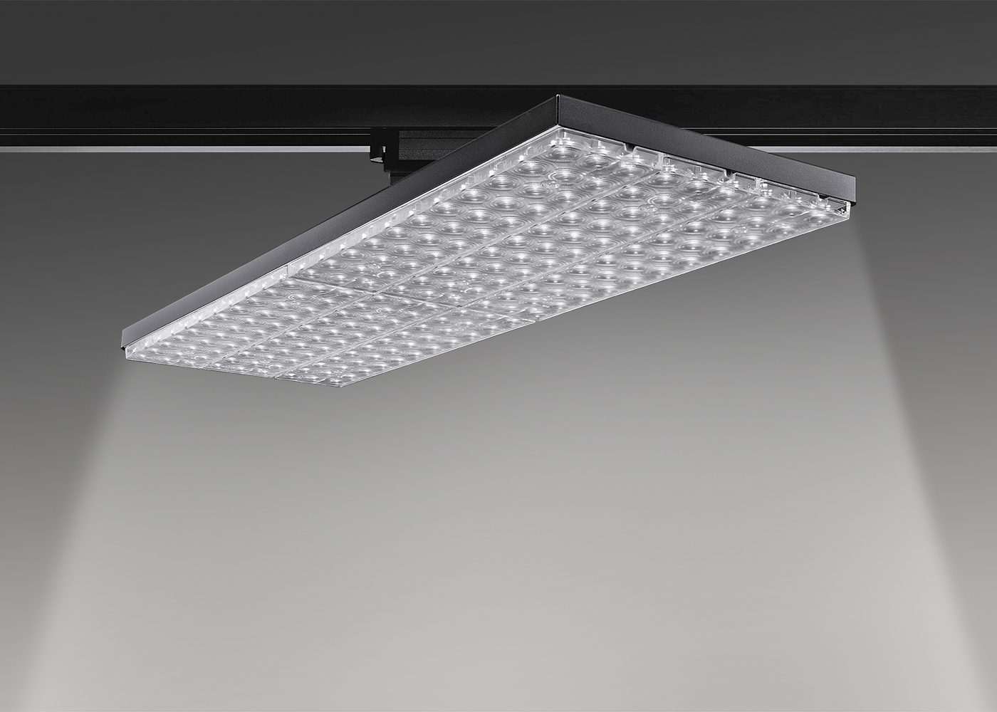Tragschienen-Montage LED Trackpanel TABLO plus