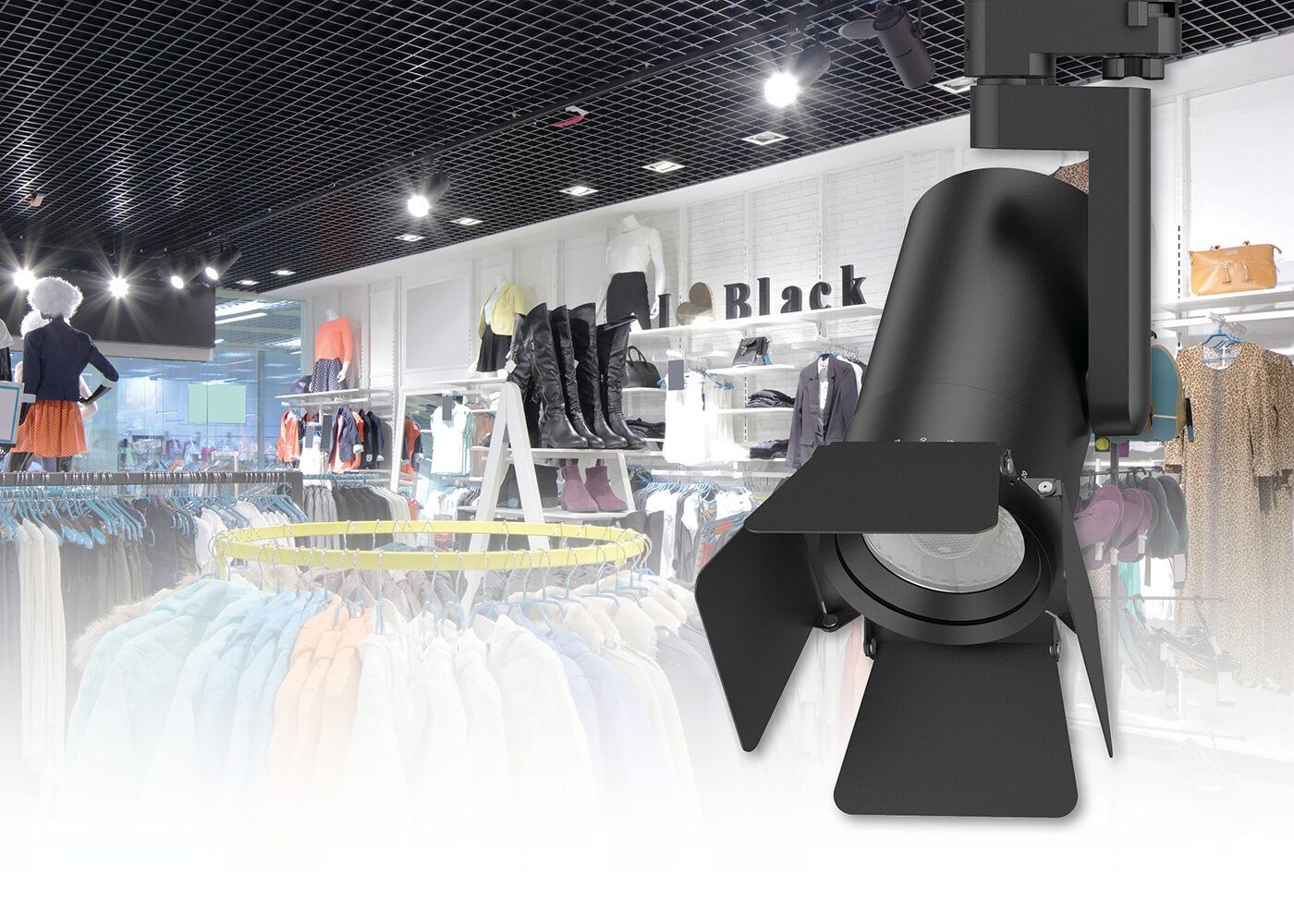 Shopbeleuchtung LED Tracklight TALENTO, schwarz