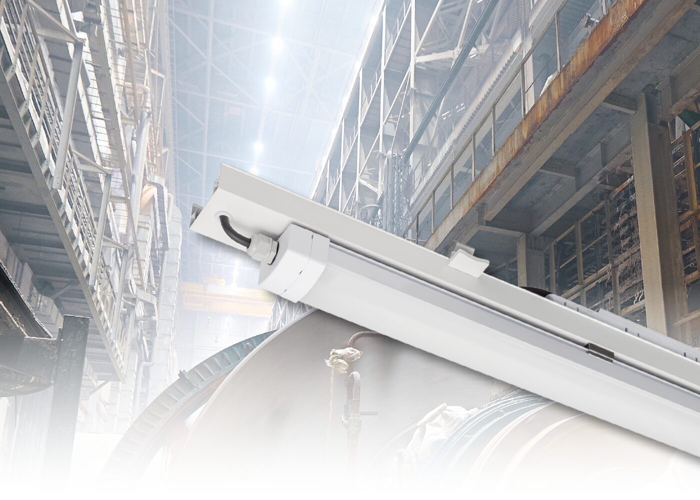 Anwendung Industriehalle mit Dämpfen LED Universalmodul FLEXO IP