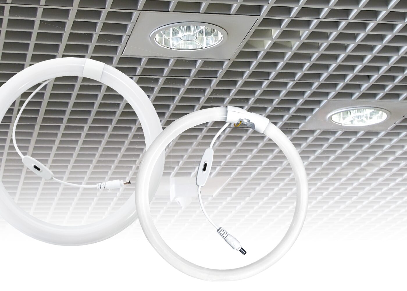 LED Sanierungseinsatz RUNDEO verbaut in einer Deckenleuchte