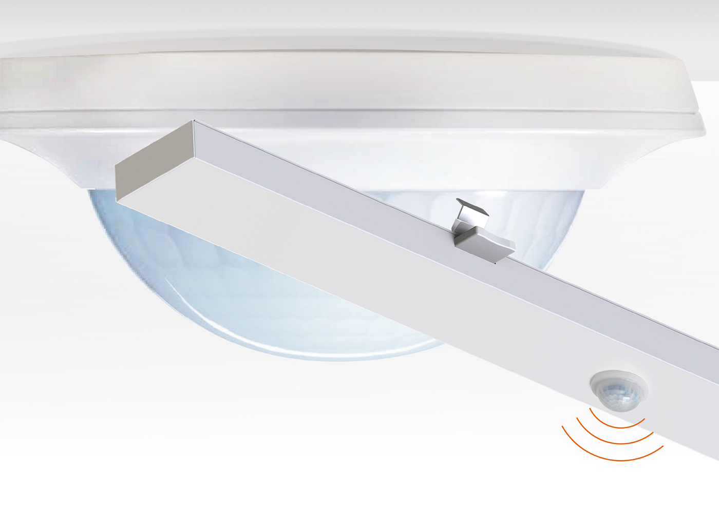 Sensor-Modul FLEXO smart mit großer ESYLUX-Sensor-Detailabbildung