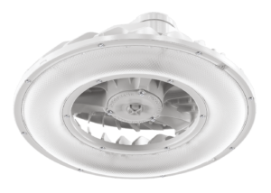 Seitliche Ansicht der größeren LED Hallenleuchte HOLOBAY™