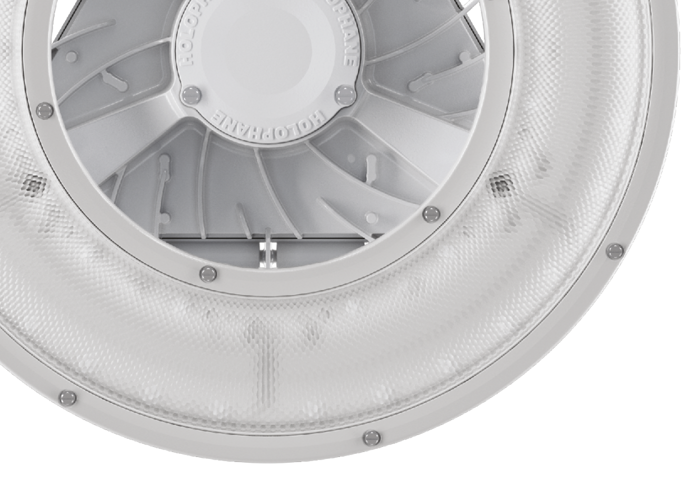 Ausschnitt LED Hallenleuchte HOLOBAY™ mit prismatischem Glas