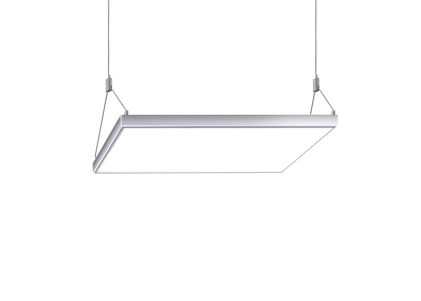 Y-Seilabhängung mit zwei Seilen und LED Panel