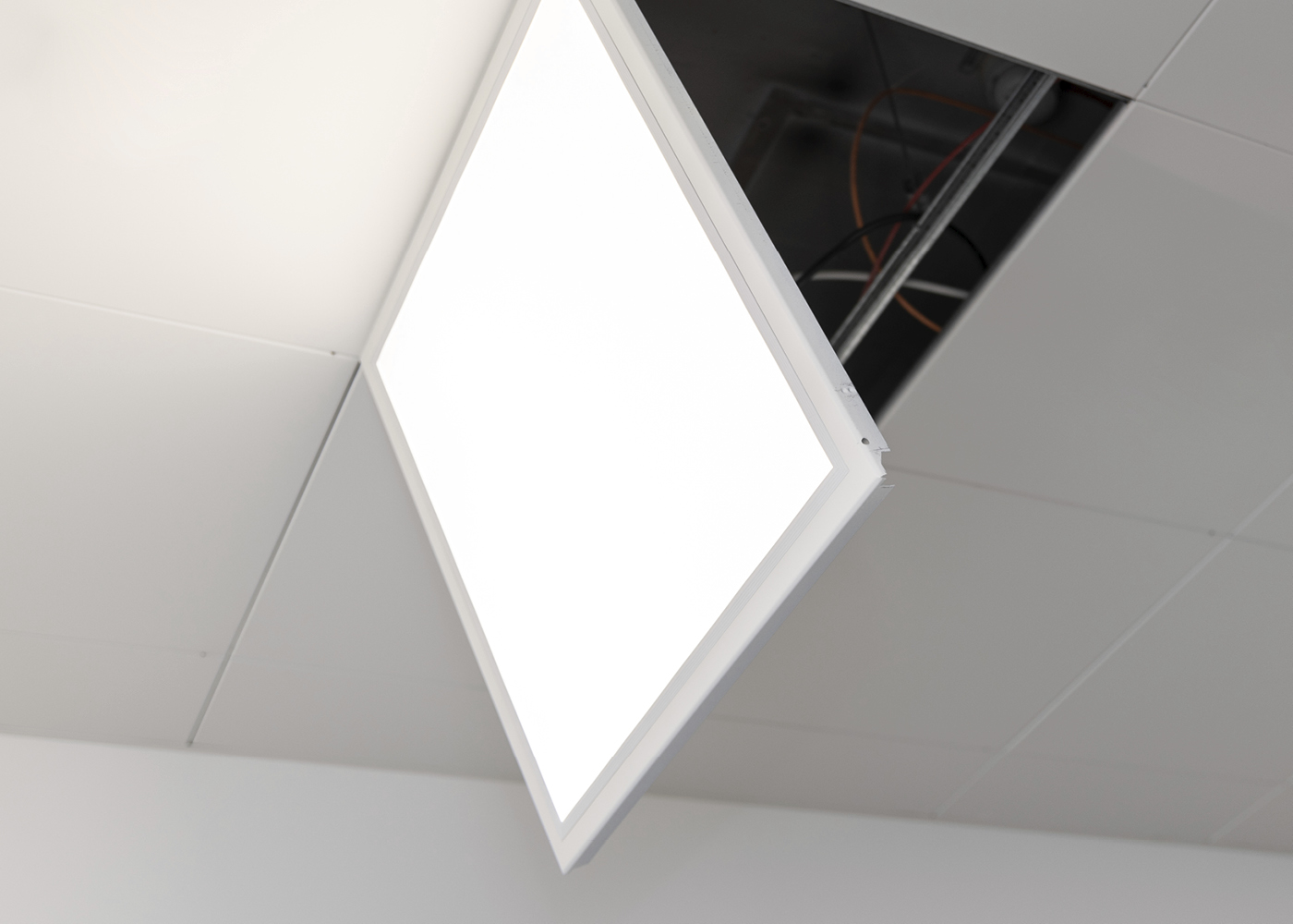 Abgeklapptes LED Panel WINDOW Dipling