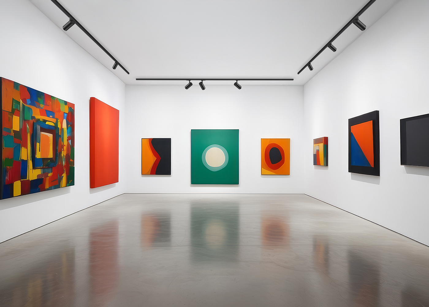 Anwendung Galerie LED Tracklight TALENTO mini für eine gezielte, farbechte Ausleuchtung