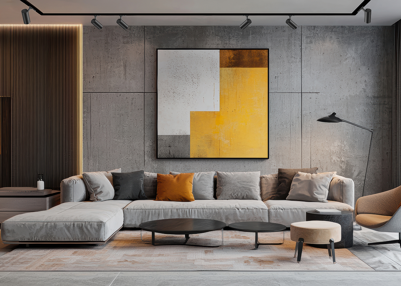 Anwendung Wohnzimmer LED Tracklight TALENTO mini für eine gezielte, farbechte Ausleuchtung