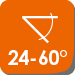Icon Abstrahlwinkel 24-60°