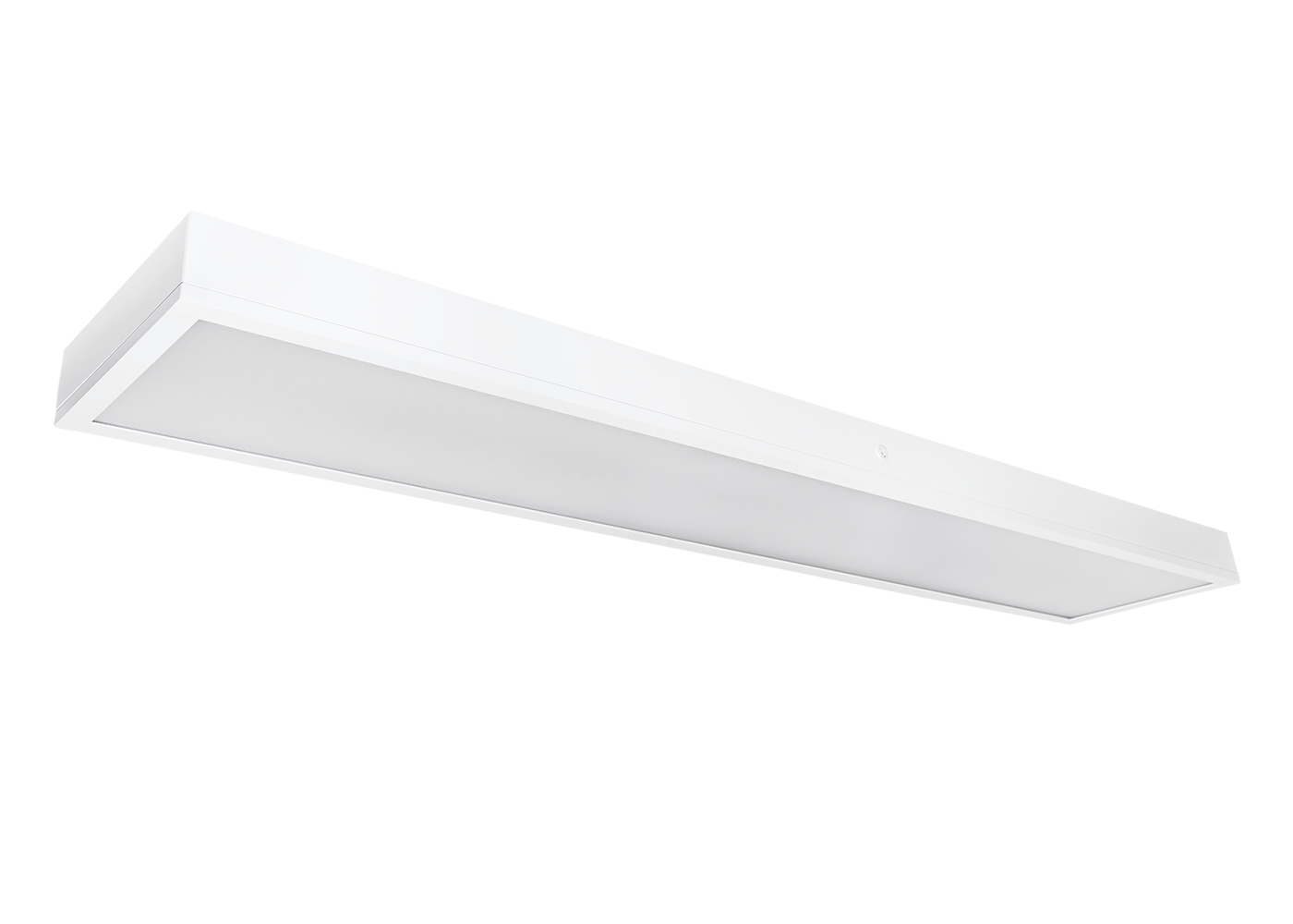 LED Anbauleuchte OPERO mit prismatischem Diffusor in seitlicher Ansicht