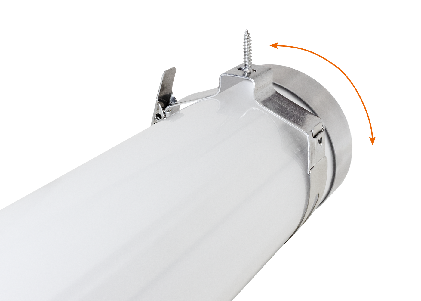 LED Langfeldleuchte ROBUSTO mit gezielt ausrichtbarer Ausleuchtung durch Drehung in der Halterung