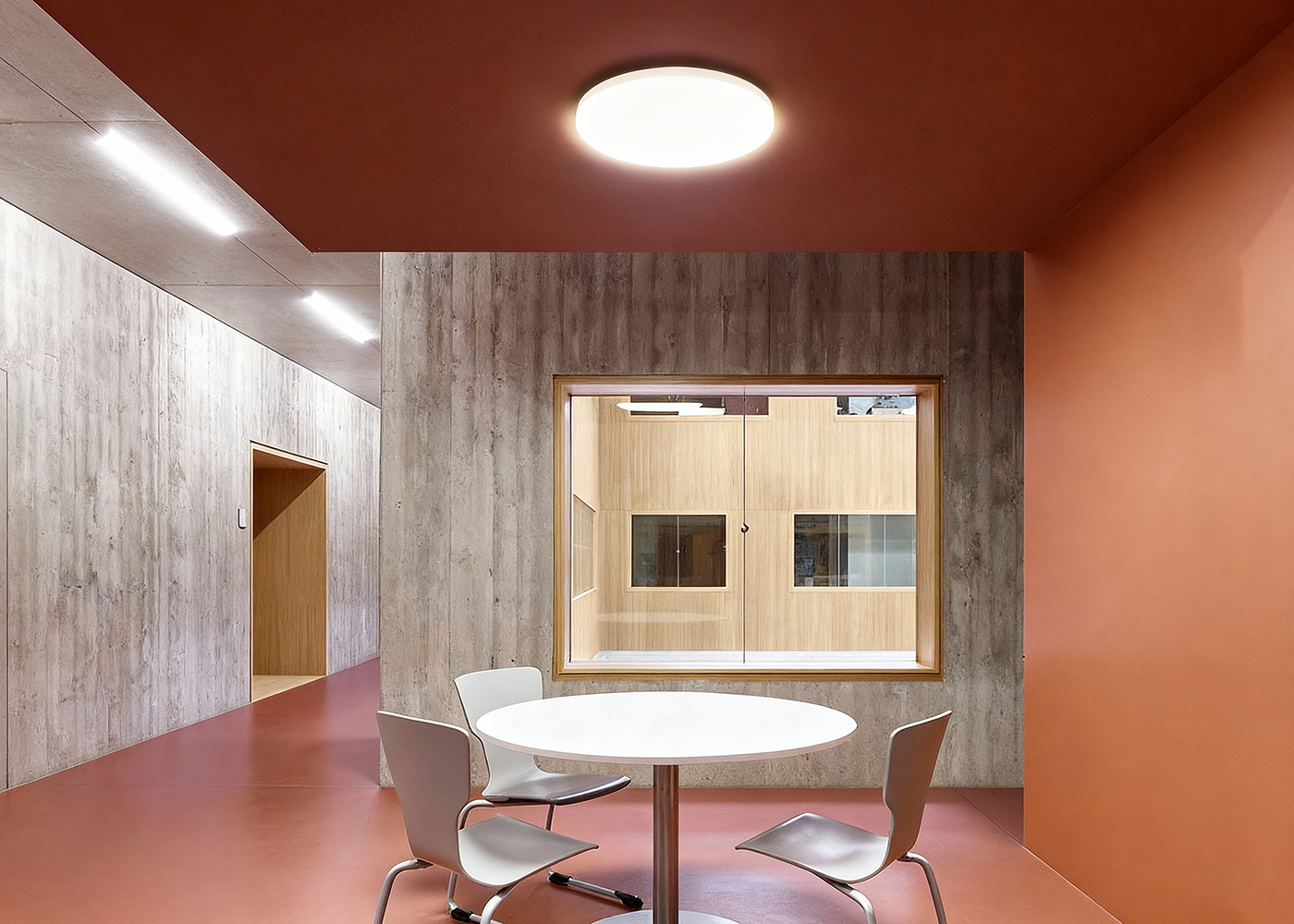 Anwendung Empfangsbereich LED Anbauleuchte SUNERO in weiß