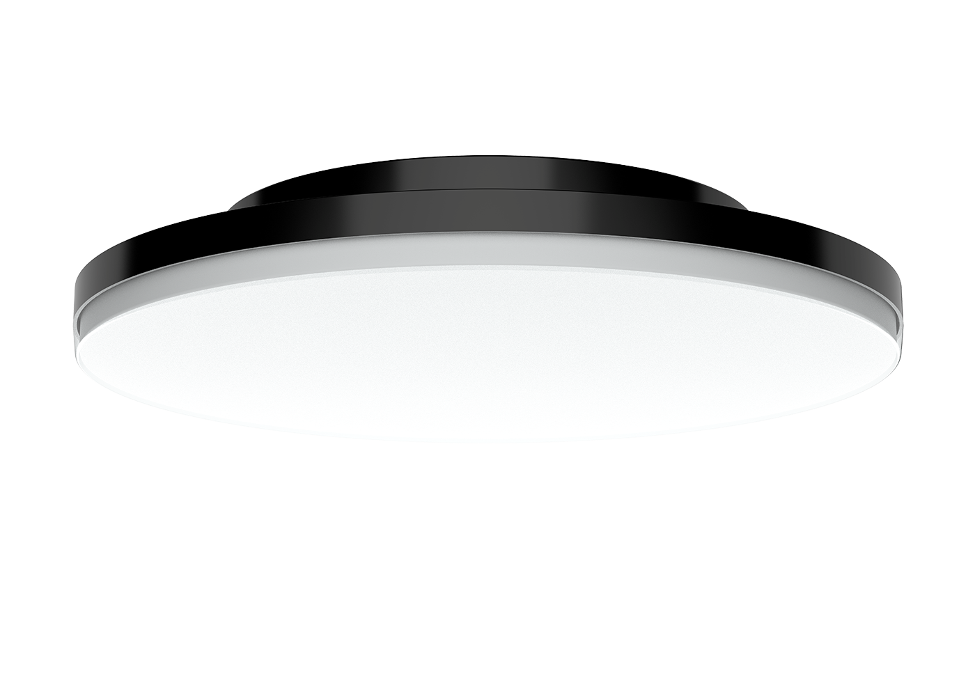 LED Anbauleuchte SUNERO in schwarz mit großem homogenen Lichtaustritt