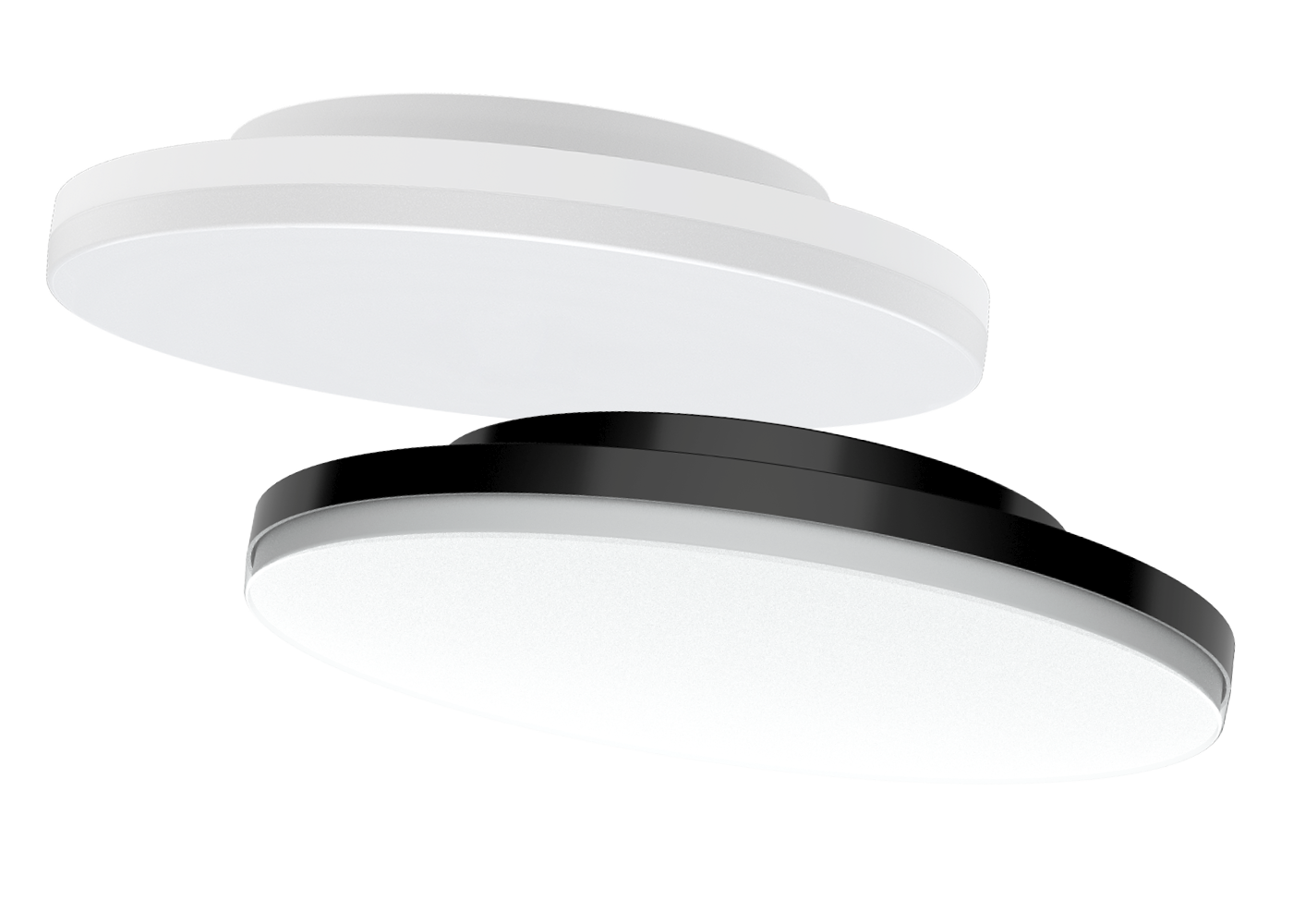 LED Anbauleuchte SUNERO in schwarz und weiß mit homogener Ausleuchtung