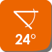 Abstrahlwinkel 24°
