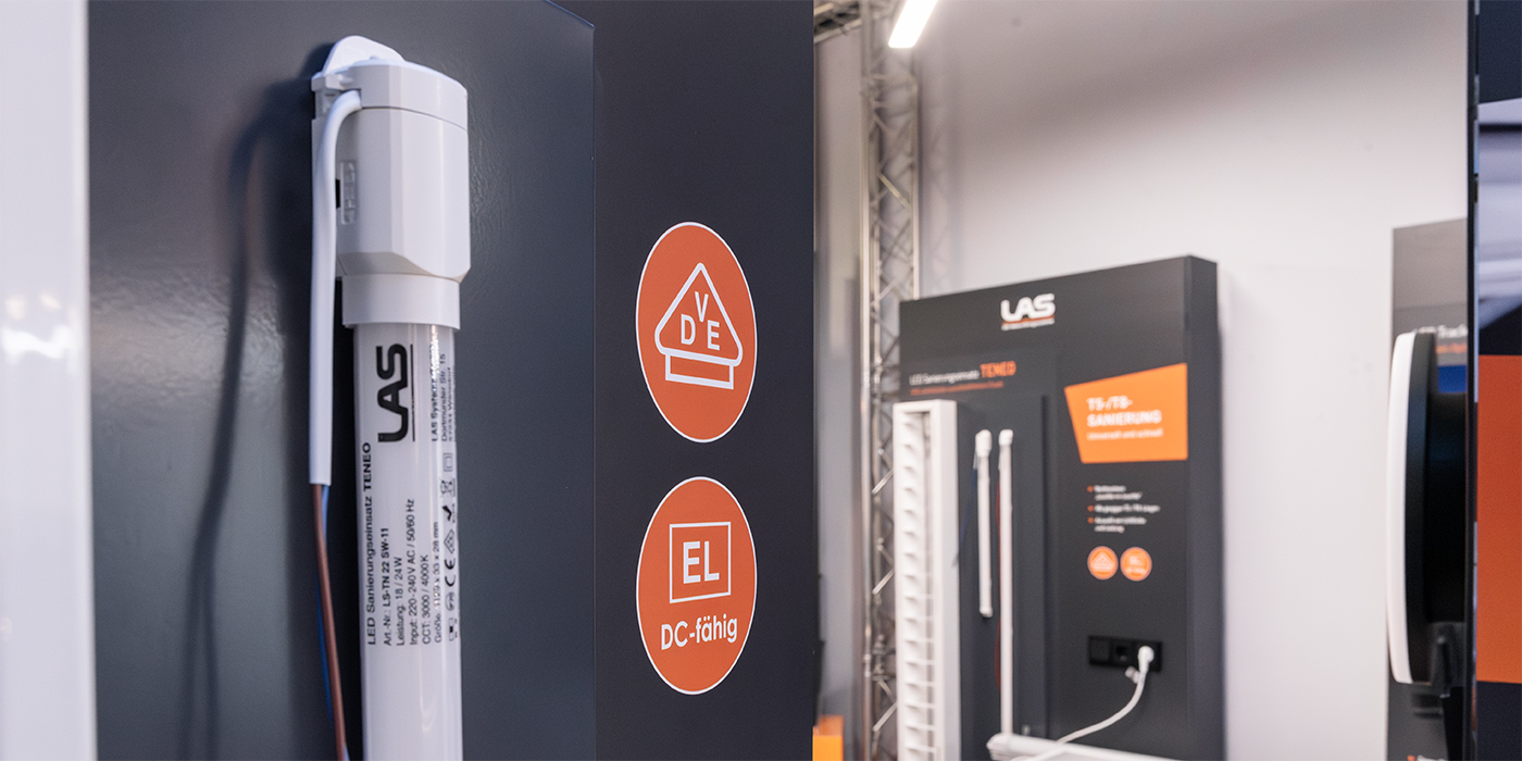 LED Sanierungseinsatz TENEO mit VDE und EL Zertifizierung auf der light+building