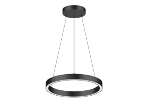 LED Pendelleuchte CENORA rund, 60 cm schwarz