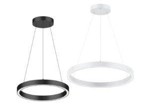 LED Pendelleuchte CENORA rund als 60 cm schwarze und 80 cm weiße Variante