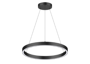 LED Pendelleuchte CENORA rund 80 cm schwarz