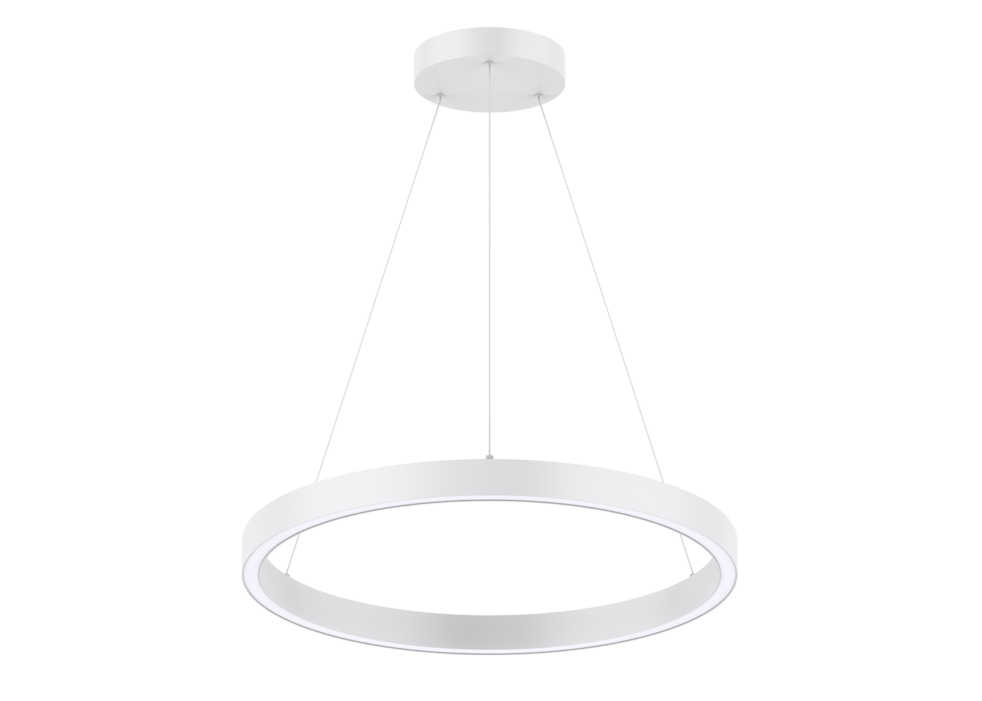 LED Pendelleuchte CENORA rund 80 cm weiß