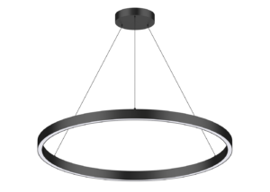 LED Pendelleuchte CENORA rund 120 cm schwarz