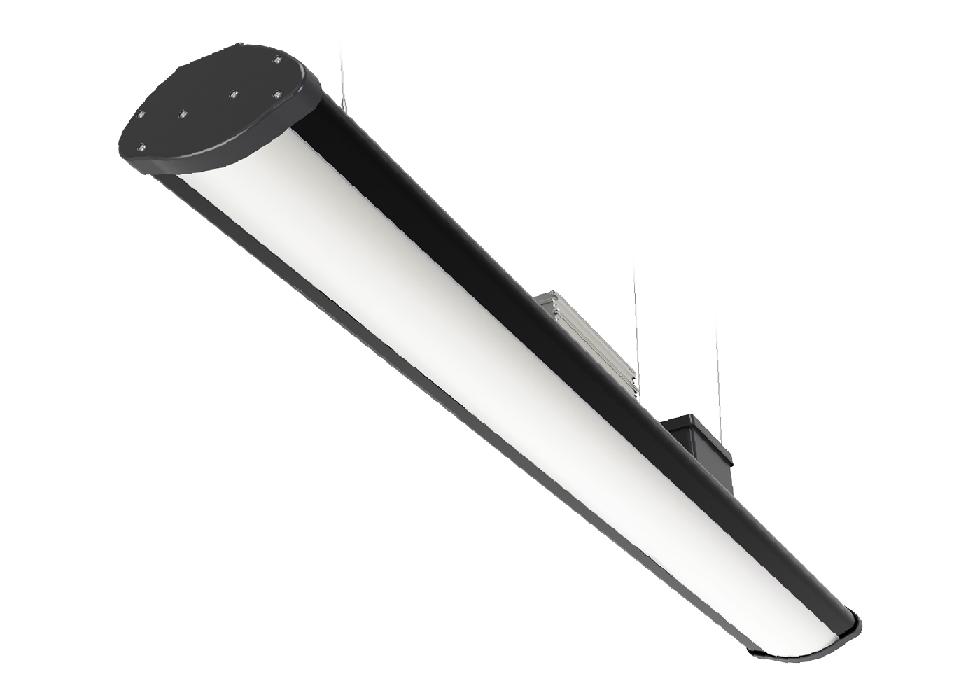 LED Langfeldleuchte INTENZO Sport mit höchst robustem Aluminium-Druckgussgehäuse, IK10 und ballwurfsicherer Abhängung