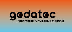 Logo gedatec Fachmesse für Gebäudetechnik in Berlin